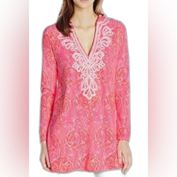 Lily Pulitzer Swim Suit Cover Up w Hood & makeup case - Picture 2 of 12